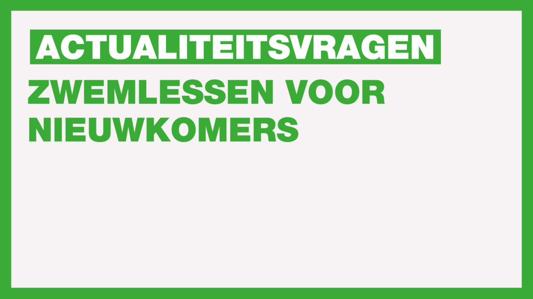 Actualiteitsvragen zwemlessen voor nieuwkomers