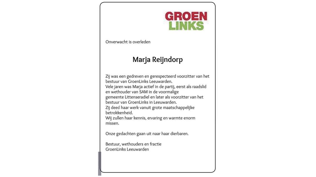 rouwadvertentie Marja